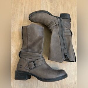 Timberland taupe mid calf boots